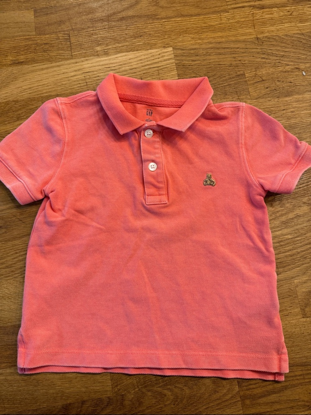GAP Coral Polo Shirt with Embroidered Crest